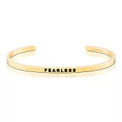 MANTRABAND 美國悄悄話手環 Fearless 無所畏懼 勇敢追夢 金色