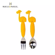 【MARCUS＆MARCUS】動物樂園不鏽鋼叉匙餐具組- 長頸鹿