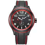 Jeep Spirit   色彩派對休閒運動腕錶-紅