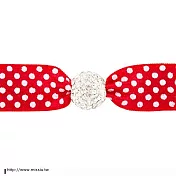 EMI❤JAY 美國知名手工髮飾手環 Crystal Beads - RED/WHITE DOT WITH WHITE SAPPHIRE