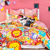 義大利Fancy Belle X Malis《有你在真好》雙人四件式防蹣抗菌舖棉兩用被床包組