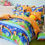 義大利Fancy Belle X Malis《童趣》雙人四件式防蹣抗菌舖棉兩用被床包組