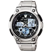CASIO 極速快感計時賽車腕錶-藍X銀鋼帶