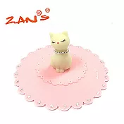 Kittie貓咪神奇杯蓋-白貓水鑽