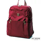 FUNNNY 日本同步 輕量尼龍機能後背包 酒紅