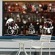 時尚壁貼 - 雪人交換禮物