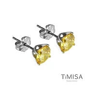 【TiMISA】純鈦耳針一對 簡愛(七色-M)  清澄黃