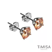【TiMISA】純鈦耳針一對 簡愛(七色-M)  晶透橘