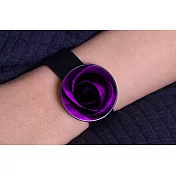 韓國 valook 時尚無指針手錶 紫紅玫瑰 Magenta Rose (Black)