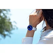 韓國 valook 時尚無指針手錶 藍玫瑰 Blue Rose (White)