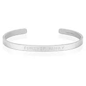 MANTRABAND 美國悄悄話手環 FOREVER FAMILY 永遠的家人 消光銀