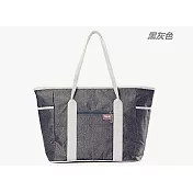 Skinly 媽咪包 待產包多功能單肩包 媽媽包 大容量媽咪包黑灰色