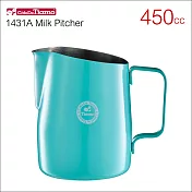 Tiamo 1431A 斜口拉花杯(圓口)450cc (HC7106)蒂芬妮藍(TB)