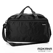 AOKANA MIT臺灣製 YKK拉鍊 露營收納袋 小型旅行袋 手提旅行包 露營裝備袋 健身包單肩包 運動包 (黑色)03-008