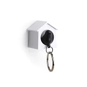 QUALY 迷你雀兒哨匙圈(白屋+黑鳥)