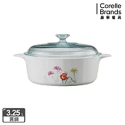 【美國康寧 Corningware】花漾彩繪圓型康寧鍋3.2L