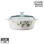 【美國康寧 Corningware】綠野微風圓型康寧鍋3.2L