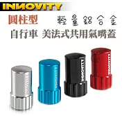 INNOVITY 圓柱型 鋁合金 台灣製 自行車 美法式共用氣嘴蓋 2入【IN-VC-02AF】紅色