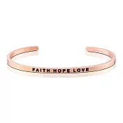 MANTRABAND 美國悄悄話手環 Faith Hope Love 信念希望愛  玫瑰金