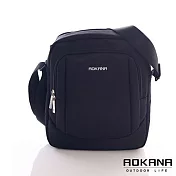 AOKANA奧卡納 典雅商務直式側背包 (典雅黑) 06-104