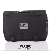 WAIPU 潮流百搭側背包 書包 公事包 (百搭黑) 140