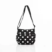 TiDi 時尚點點親子迷你側背包黑底白點