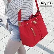 【KOPER】輕甜焦糖-Brisk束口斜肩包 MIT臺灣製造 甜蜜紅