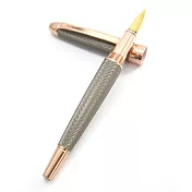 美締克 Éclat 光輝系列 銀河灰羽箭紋玫瑰金夾鋼筆 M尖(限量珍藏版)