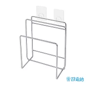 【歐奇納 OHKINA】隨手貼系列 多功能廚房砧板置物架組(置物架+方勾2入)