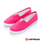 AIRWALK- 三角鬆緊 百搭舒適懶人帆布鞋(女)6桃紅