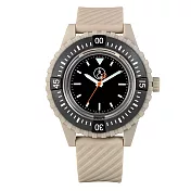 Q&Q SmileSolar 003太陽能夜光潛水錶-淺卡其/45mm