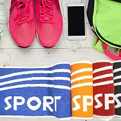 【法式寢飾花季】純品良織-純棉緹花休閒運動毛巾4件組藍色