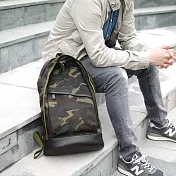 CLEDRAN|日本旅人愛用 戶外防潑水休閒尼龍後背包 迷彩