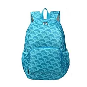 CARANY卡拉羊 可折疊雙肩包戶外背包 超輕後背包 58-0044扇之舞湖水藍