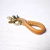 TEHA’AMANA|手工造型皮革鑰匙圈 駝色
