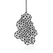 moorigin / 多角形項鍊 L / 黑