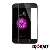 Mgman iPhone6/6s Plus (5.5) 3D曲面滿版碳纖維軟邊玻璃保護貼黑色