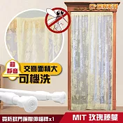G+居家 MIT透氣紗防蚊門簾-玫瑰藤蔓