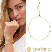 Gorjana CHLOE MINI 鑲18K金 圓形錢幣手鍊 優雅多墜設計