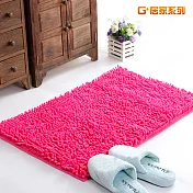 G+居家 超細纖維長毛吸水止滑墊(40x60cm)蜜桃紅