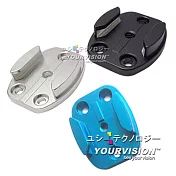 GoPro 副廠 鋁合金 平面底座 三腳架轉接快拆座 雲台卡扣_黑色