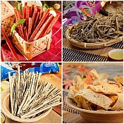 《東港華得》禮盒A(鮪魚肉乾+墨魚香絲+黑芝麻鱈魚絲+黑胡椒魚板)