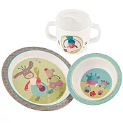 【安垛小姐】法國 Moulin Roty 喬麗絲寶寶安全快樂杯盤禮盒組 (盤、碗、杯三件組)