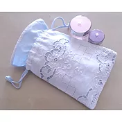Aroma House MB110 蕾絲收納袋藍/白色