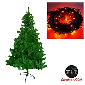 台灣製 5尺/5呎(150cm)豪華版綠聖誕樹(不含飾品組)+100燈LED燈7串(本島免運費)紅光