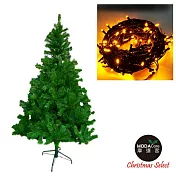 台灣製 5尺/5呎(150cm)豪華版綠聖誕樹(不含飾品組)+100燈LED燈8串(本島免運費)黃光