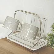 Peachy Life 不鏽鋼精緻六杯架(附美奈盤)