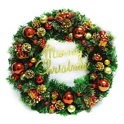 台灣製 20吋豪華高級聖誕花圈(紅金色系)(台灣手工組裝出貨)YS-GW20001