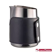 Tiamo 1431B 無柄斜口拉花杯(鈦黑)(尖口) 450cc (HC7112TBK)