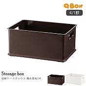 Peachy Life 簡約塑膠收納盒/抽屜/整理箱-4/1款(2入組)(2色可選)純白